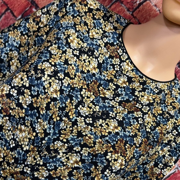 Zara Basic Collection Floral Bell Sleeve Mini Tunic Dress - Picture 2 of 8